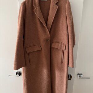 Brushed Wool Long Coat
